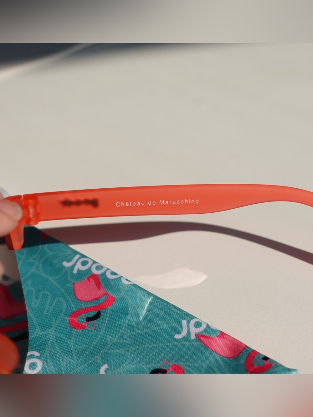 goodr Avant G Sunglasses - Château de Maraschino Orange Half-Rim - Picture 7 of 8